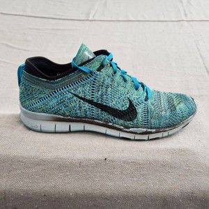 Nike Free 5.0 TR Flyknit Womens Shoes Sneakers Size 8 Blue Green Running Trainer